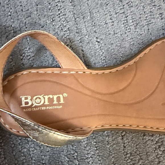 Born Shimmering Gold Strappy Sandals - Picture 5 of 8